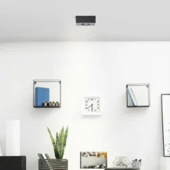 Luminaires Brilliant Éclairage Led|Plafonnier Brilliant Doro LED Noir, 1 lumière