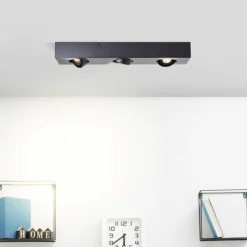 Luminaires Brilliant Éclairage Led|Plafonnier Brilliant Doro LED Noir, 3 lumières
