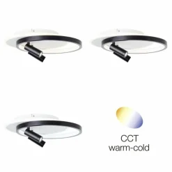 Luminaires Brilliant Éclairage Led|Plafonnier Brilliant Eunomia LED Noir, Blanc, 1 lumière
