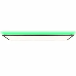 Plafonnier Brilliant Everett LED Noir, 1 lumière, Télécommandes, Changeur de couleurs