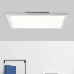 Luminaires Brilliant Éclairage Led|Plafonnier Brilliant Flat LED Argenté, 1 lumière, Télécommandes