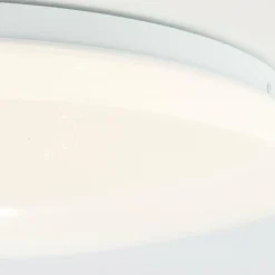 Plafonnier Brilliant Heddy LED Blanc, 1 lumière, Télécommandes, Changeur de couleurs