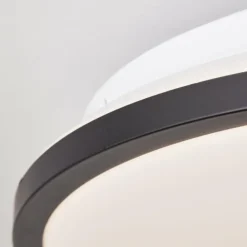 Luminaires Brilliant Éclairage Led|Plafonnier Brilliant Heida LED Noir, Blanc, 1 lumière, Télécommandes, Changeur de couleurs