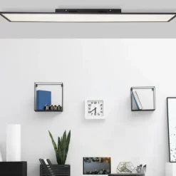 Luminaires Brilliant Éclairage Led|Plafonnier Brilliant Jacinda LED Noir, 1 lumière, Télécommandes