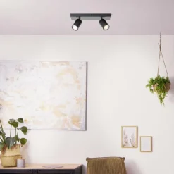 Luminaires Brilliant Éclairage Led|Plafonnier Brilliant Jello LED Noir, 2 lumières