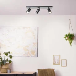 Luminaires Brilliant Éclairage Led|Plafonnier Brilliant Jello LED Noir, 3 lumières