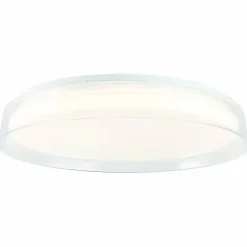 Plafonnier Brilliant Leanna LED Blanc, 1 lumière, Télécommandes, Changeur de couleurs