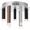 Luminaires Brilliant Éclairage Led|Plafonnier Brilliant Living Cembalo LED Brun, 7 lumières