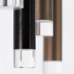 Luminaires Brilliant Éclairage Led|Plafonnier Brilliant Living Cembalo LED Brun, 12 lumières