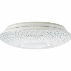 Luminaires Brilliant Éclairage Led|Plafonnier Brilliant Lucian LED Blanc, 1 lumière, Télécommandes, Changeur de couleurs