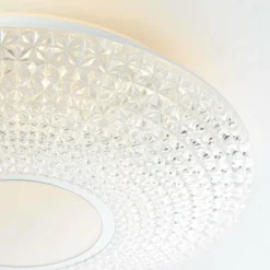 Luminaires Brilliant Éclairage Led|Plafonnier Brilliant Lucian LED Blanc, 1 lumière, Télécommandes, Changeur de couleurs
