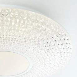 Luminaires Brilliant Éclairage Led|Plafonnier Brilliant Lucian LED Blanc, 1 lumière, Télécommandes, Changeur de couleurs