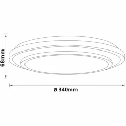 Luminaires Brilliant Éclairage Led|Plafonnier Brilliant Luciano LED Blanc, 1 lumière