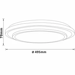 Luminaires Brilliant Éclairage Led|Plafonnier Brilliant Luciano LED Blanc, 1 lumière, Télécommandes