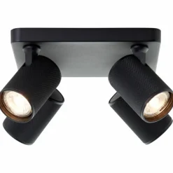 Luminaires Brilliant Spots Et Projecteurs|Plafonnier Brilliant Marty Noir, 4 lumières