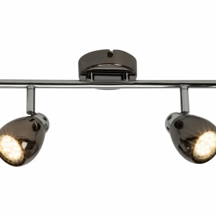 Luminaires Brilliant Éclairage Led|Plafonnier Brilliant MILANO LED Chrome, Noir, 2 lumières