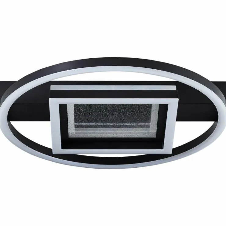 Luminaires Brilliant Éclairage Led|Plafonnier Brilliant Queens LED Noir, 1 lumière