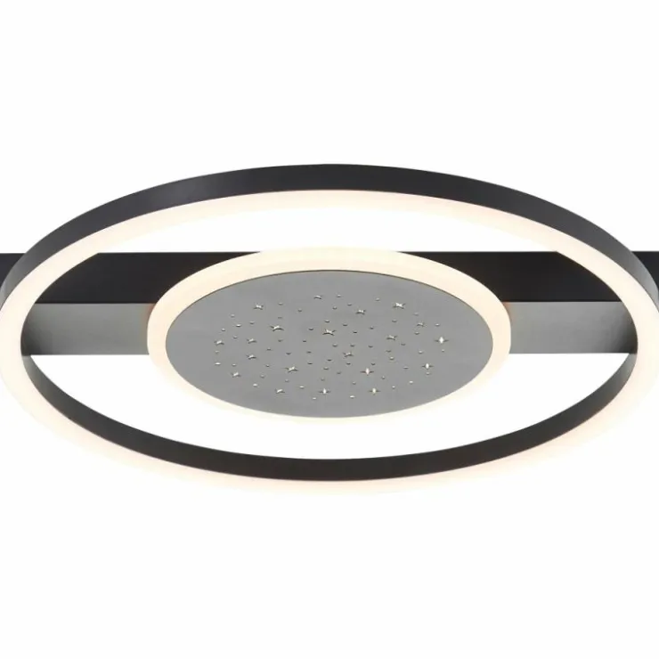 Luminaires Brilliant Éclairage Led|Plafonnier Brilliant Reno LED Noir, 1 lumière