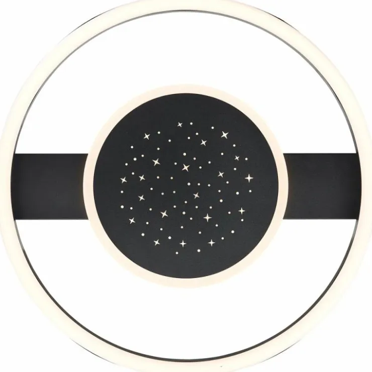 Luminaires Brilliant Éclairage Led|Plafonnier Brilliant Reno LED Noir, 1 lumière