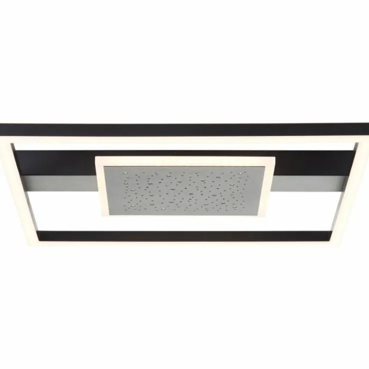 Luminaires Brilliant Éclairage Led|Plafonnier Brilliant Reno LED Noir, 1 lumière