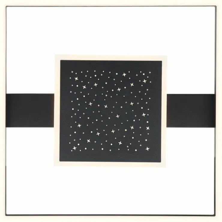 Luminaires Brilliant Éclairage Led|Plafonnier Brilliant Reno LED Noir, 1 lumière