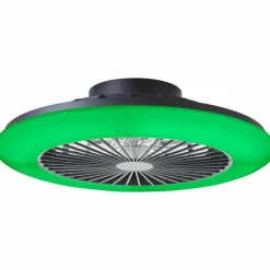 Plafonnier Brilliant Salerno LED Noir, 1 lumière, Télécommandes