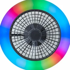 Plafonnier Brilliant Salerno LED Noir, 1 lumière, Télécommandes