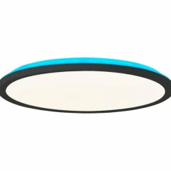 Luminaires Brilliant Éclairage Led|Plafonnier Brilliant Saltery LED Noir, Blanc, 1 lumière, Télécommandes, Changeur de couleurs