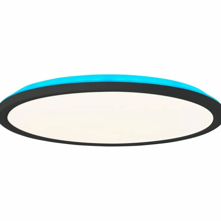 Luminaires Brilliant Éclairage Led|Plafonnier Brilliant Saltery LED Noir, Blanc, 1 lumière, Télécommandes, Changeur de couleurs