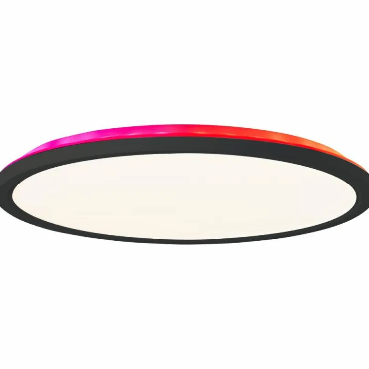 Luminaires Brilliant Éclairage Led|Plafonnier Brilliant Saltery LED Noir, Blanc, 1 lumière, Télécommandes, Changeur de couleurs