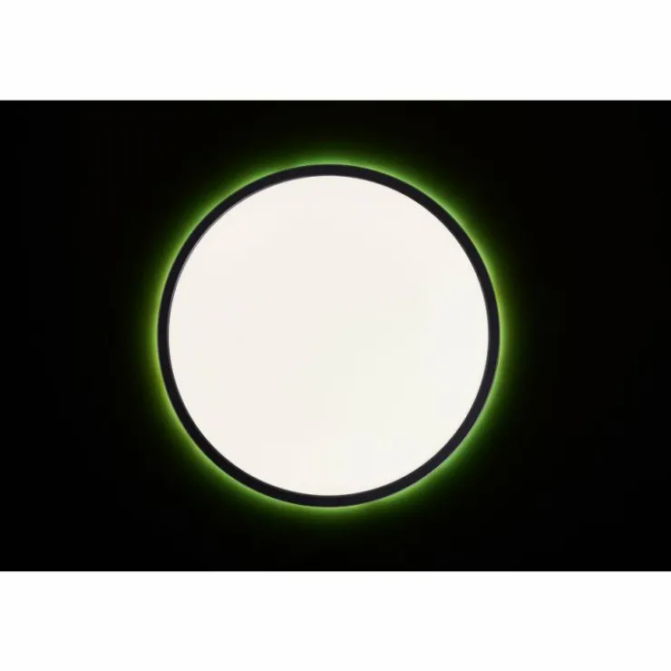 Luminaires Brilliant Éclairage Led|Plafonnier Brilliant Saltery LED Noir, Blanc, 1 lumière, Télécommandes, Changeur de couleurs