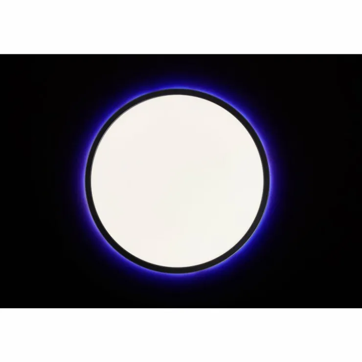 Luminaires Brilliant Éclairage Led|Plafonnier Brilliant Saltery LED Noir, Blanc, 1 lumière, Télécommandes, Changeur de couleurs