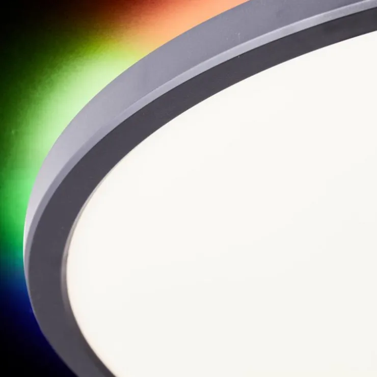 Luminaires Brilliant Éclairage Led|Plafonnier Brilliant Saltery LED Noir, Blanc, 1 lumière, Télécommandes, Changeur de couleurs