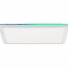 Luminaires Brilliant Éclairage Led|Plafonnier Brilliant Saltery LED Blanc, 1 lumière, Télécommandes, Changeur de couleurs