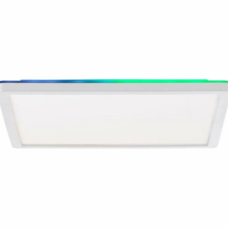 Luminaires Brilliant Éclairage Led|Plafonnier Brilliant Saltery LED Blanc, 1 lumière, Télécommandes, Changeur de couleurs