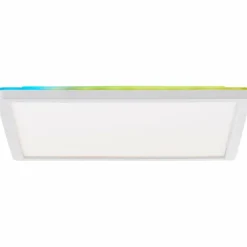 Luminaires Brilliant Éclairage Led|Plafonnier Brilliant Saltery LED Blanc, 1 lumière, Télécommandes, Changeur de couleurs