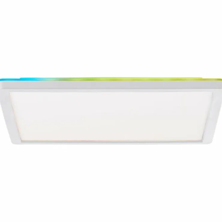 Luminaires Brilliant Éclairage Led|Plafonnier Brilliant Saltery LED Blanc, 1 lumière, Télécommandes, Changeur de couleurs