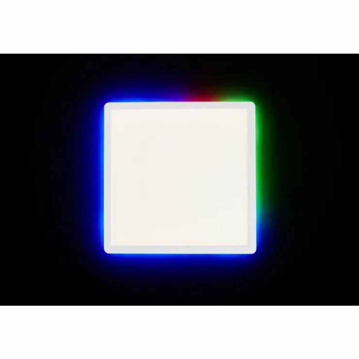 Luminaires Brilliant Éclairage Led|Plafonnier Brilliant Saltery LED Blanc, 1 lumière, Télécommandes, Changeur de couleurs