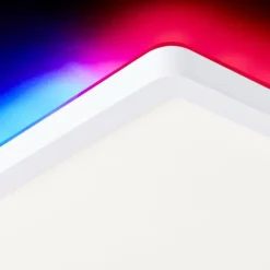 Luminaires Brilliant Éclairage Led|Plafonnier Brilliant Saltery LED Blanc, 1 lumière, Télécommandes, Changeur de couleurs