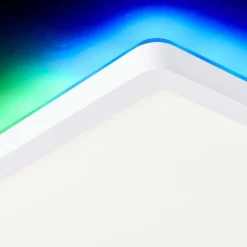 Luminaires Brilliant Éclairage Led|Plafonnier Brilliant Saltery LED Blanc, 1 lumière, Télécommandes, Changeur de couleurs