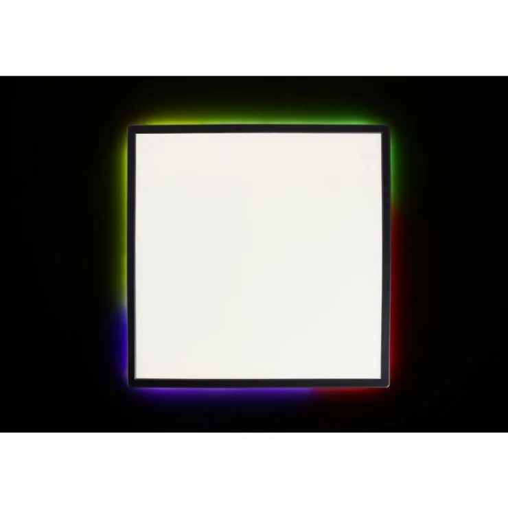 Luminaires Brilliant Éclairage Led|Plafonnier Brilliant Saltery LED Noir, Blanc, 1 lumière, Télécommandes, Changeur de couleurs