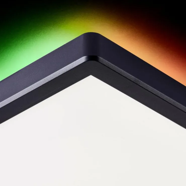 Luminaires Brilliant Éclairage Led|Plafonnier Brilliant Saltery LED Noir, Blanc, 1 lumière, Télécommandes, Changeur de couleurs