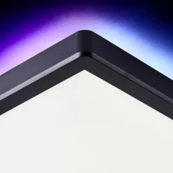 Luminaires Brilliant Éclairage Led|Plafonnier Brilliant Saltery LED Noir, Blanc, 1 lumière, Télécommandes, Changeur de couleurs