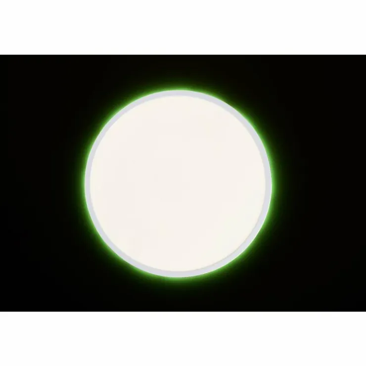 Luminaires Brilliant Éclairage Led|Plafonnier Brilliant Saltery LED Blanc, 1 lumière, Télécommandes, Changeur de couleurs