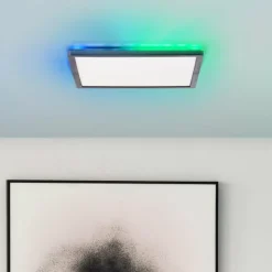 Luminaires Brilliant Éclairage Led|Plafonnier Brilliant Saltery LED Blanc, 1 lumière, Télécommandes, Changeur de couleurs