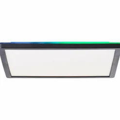 Luminaires Brilliant Éclairage Led|Plafonnier Brilliant Saltery LED Blanc, 1 lumière, Télécommandes, Changeur de couleurs