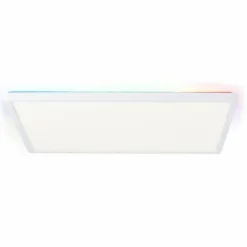 Luminaires Brilliant Éclairage Led|Plafonnier Brilliant Saltery LED Blanc, 1 lumière, Télécommandes, Changeur de couleurs