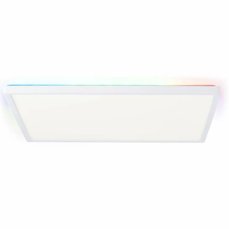 Luminaires Brilliant Éclairage Led|Plafonnier Brilliant Saltery LED Blanc, 1 lumière, Télécommandes, Changeur de couleurs