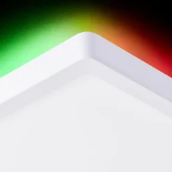 Luminaires Brilliant Éclairage Led|Plafonnier Brilliant Saltery LED Blanc, 1 lumière, Télécommandes, Changeur de couleurs