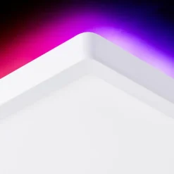 Luminaires Brilliant Éclairage Led|Plafonnier Brilliant Saltery LED Blanc, 1 lumière, Télécommandes, Changeur de couleurs